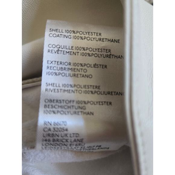 Free People Faux Leather Flare Pants Size 32 NWT Off-white - Picture 10 of 13